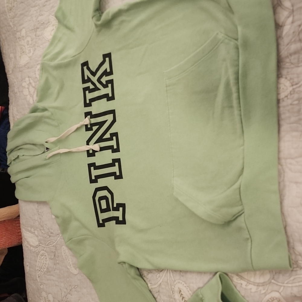 Mint green PINK hoodie